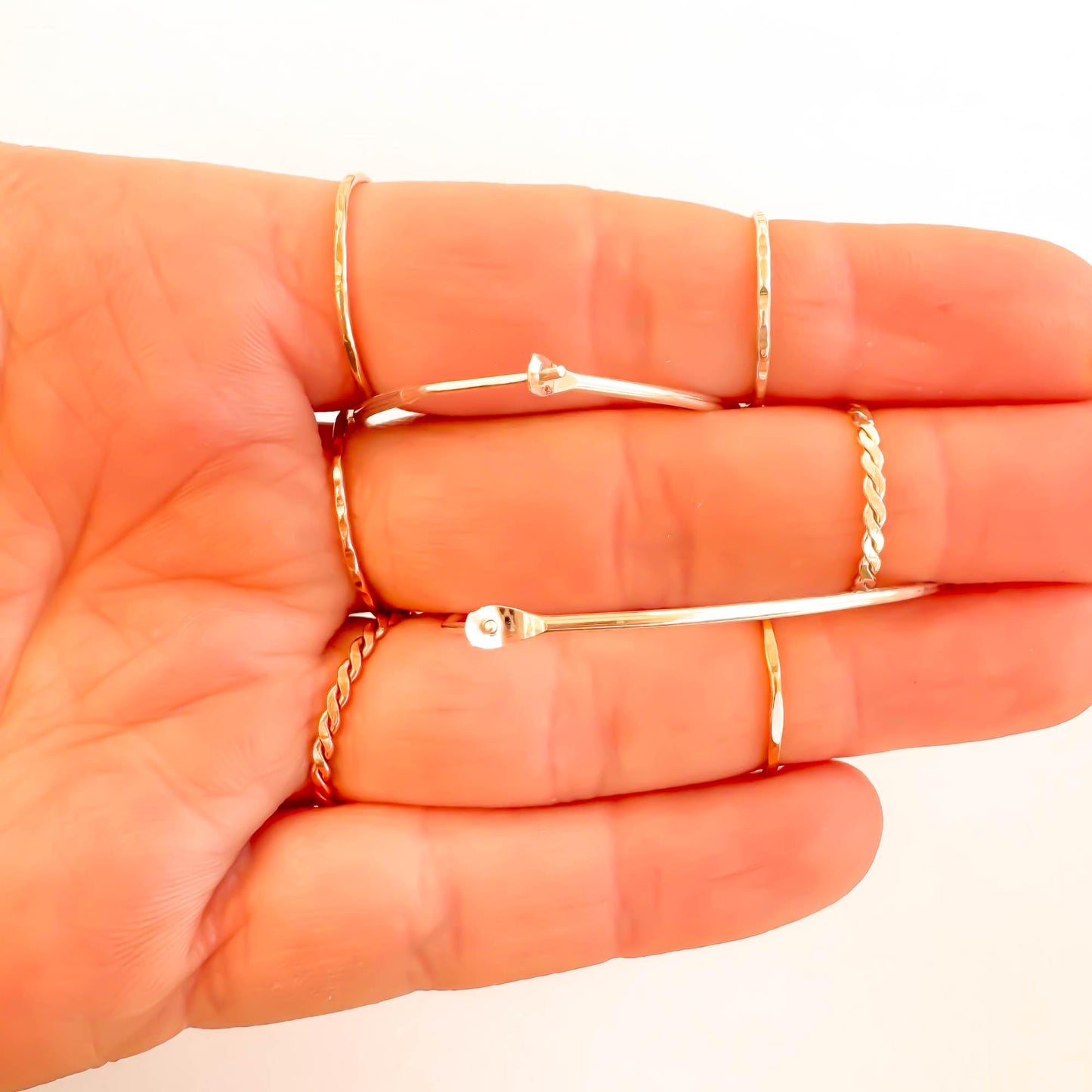 Teardrop Hoop Earrings, Sterling Silver