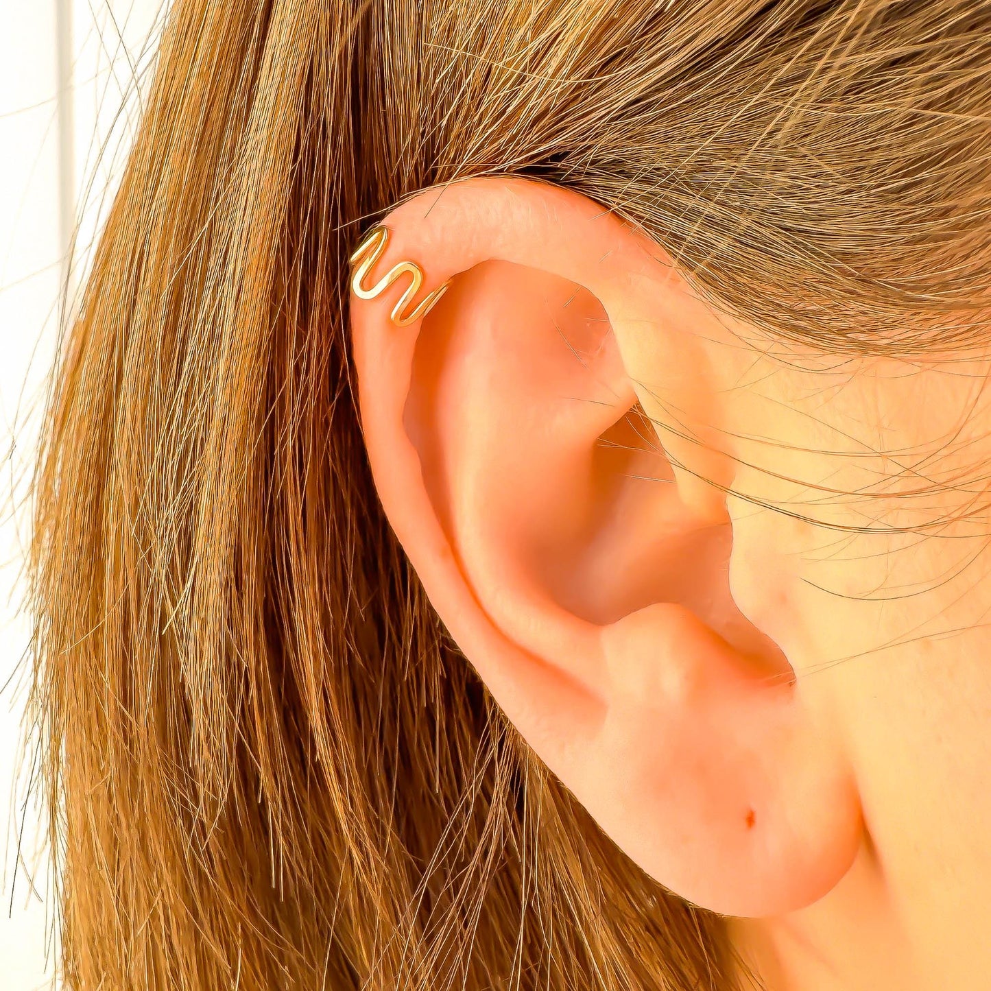Ultra Mini Wave Cartilage Ear Cuff, 14K Gold Filled