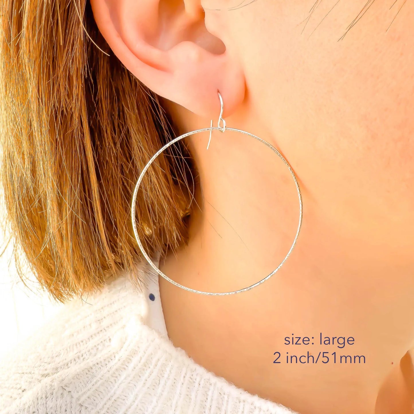 Forward Facing Hoops, 14K Rose Gold Filled & Silver