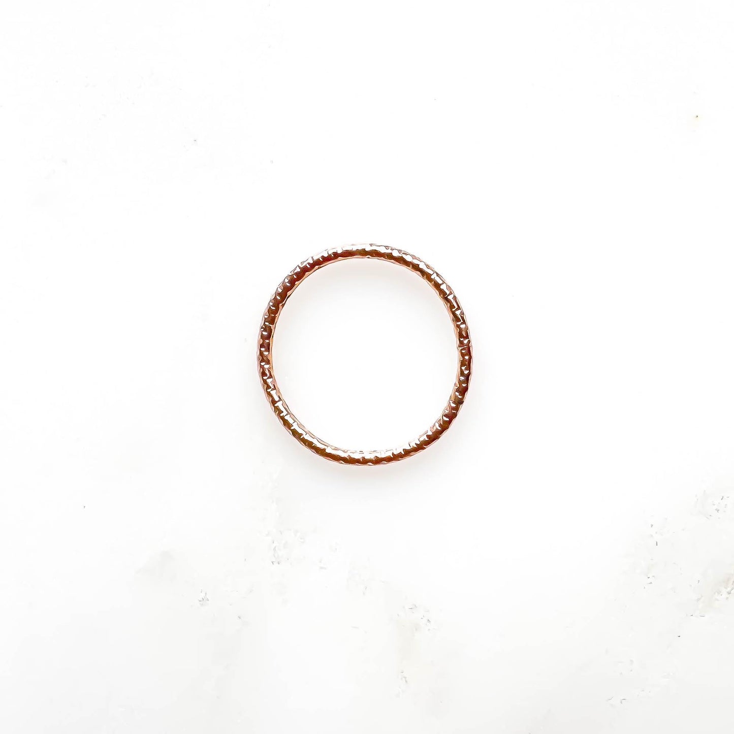 Sparkle Continuous Hoop, 14K Rose Gold Filled