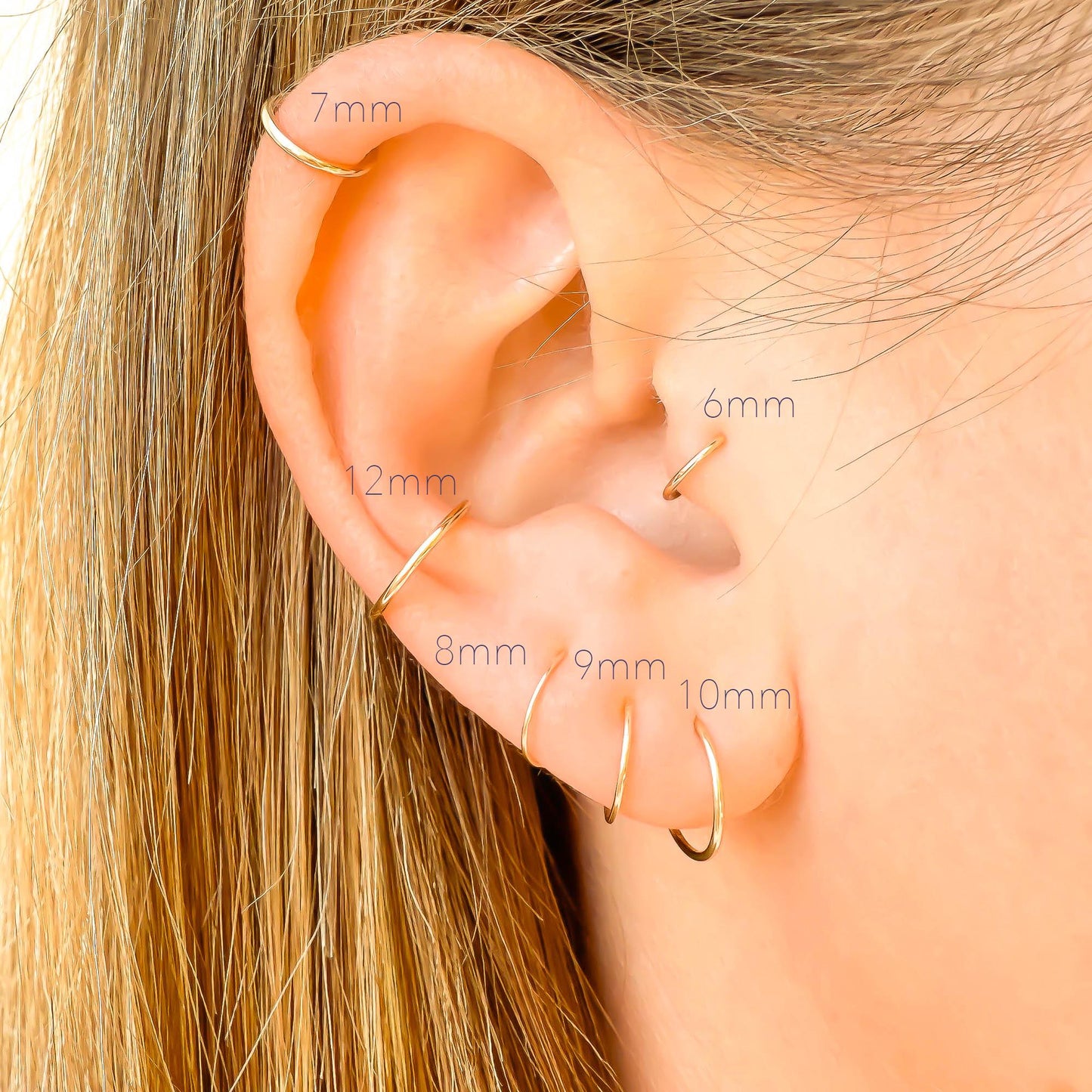 Sparkle Continuous Hoop, Sterling Silver