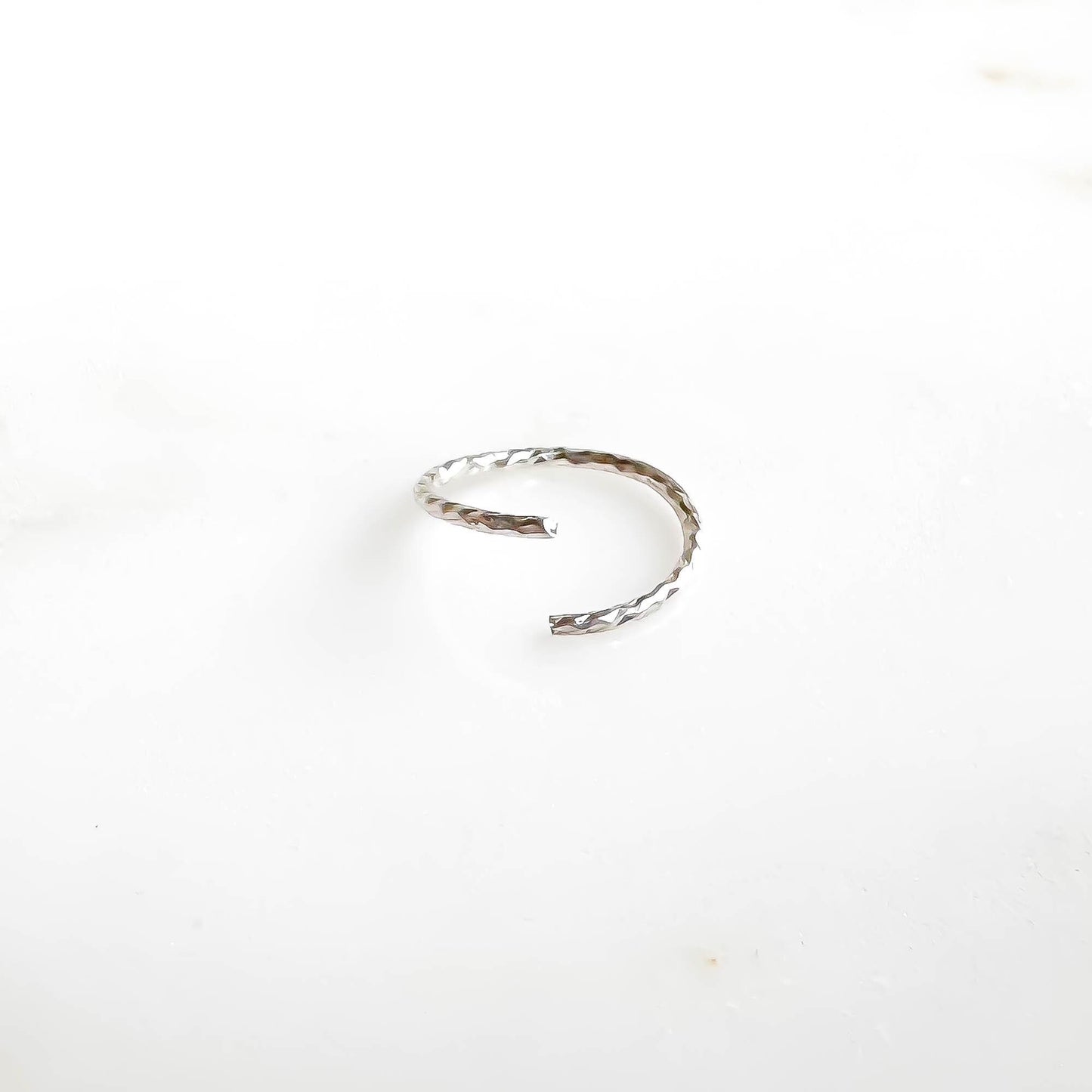 Sparkle Continuous Hoop, Sterling Silver