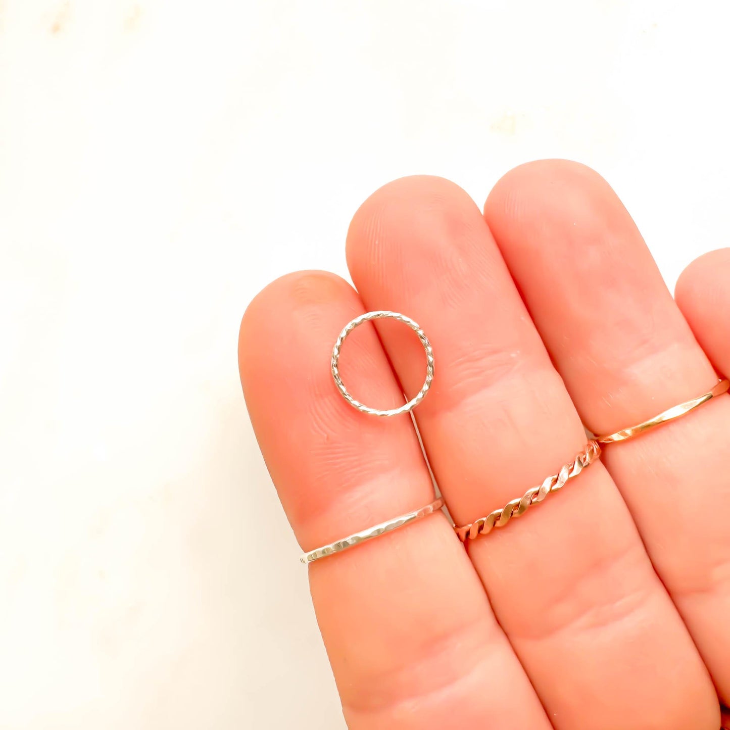 Sparkle Continuous Hoop, Sterling Silver