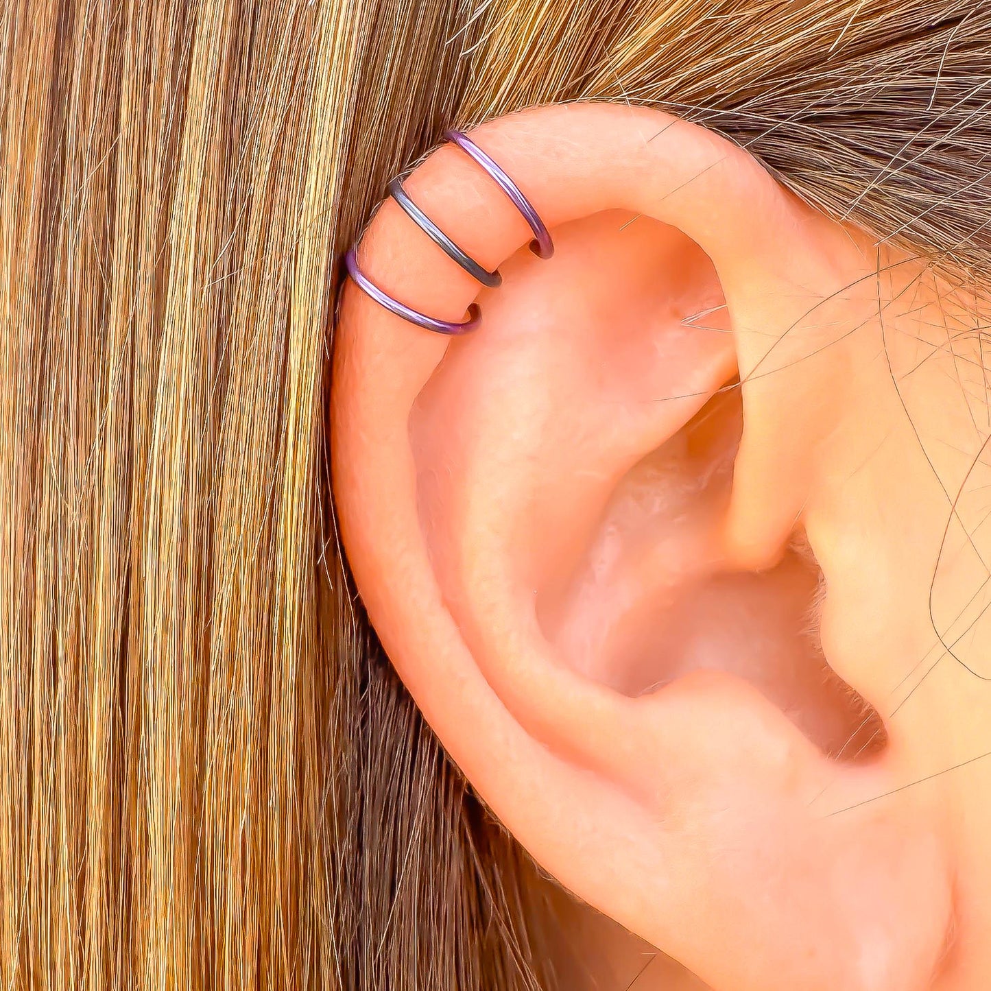 Purple & Midnight Mini Ear Cuffs