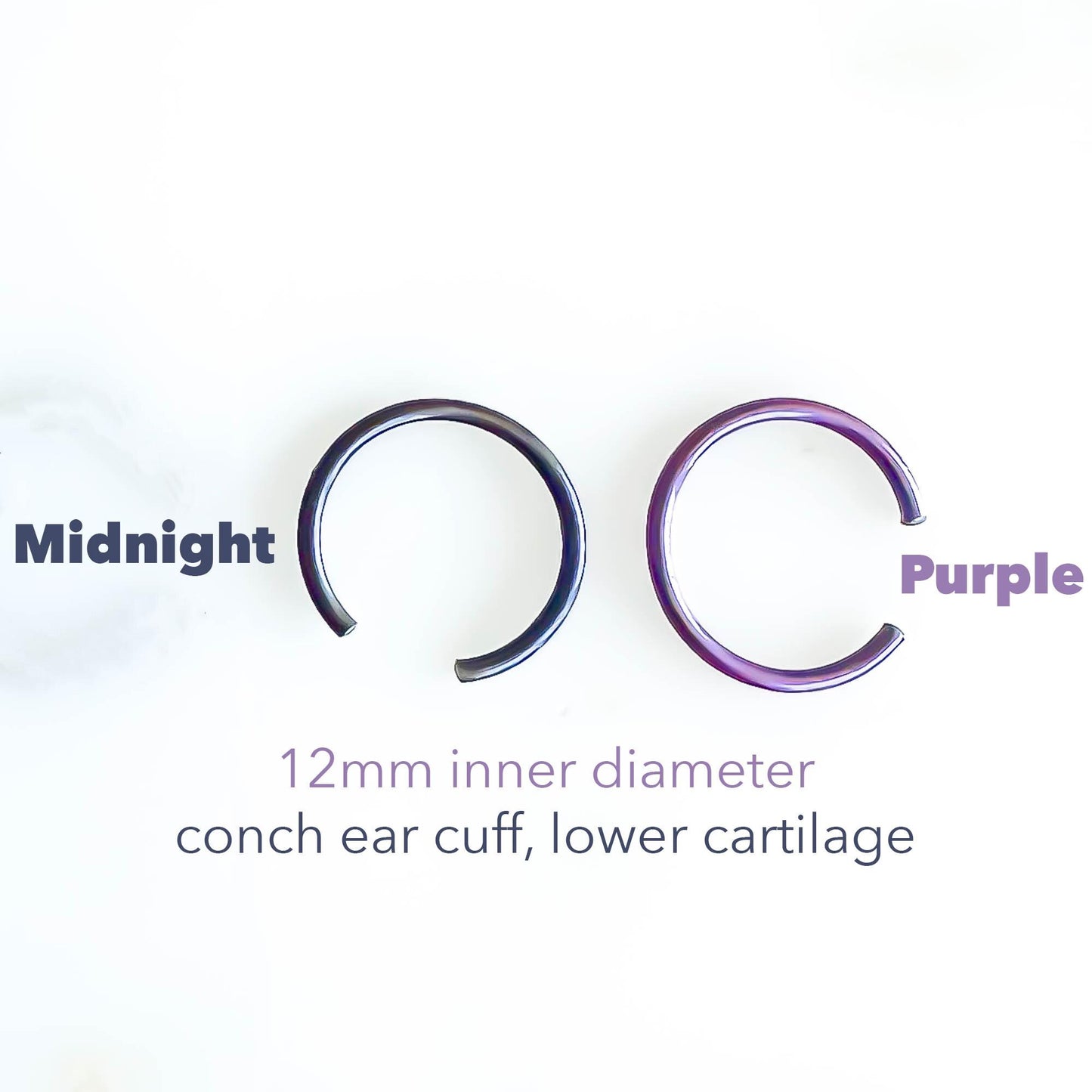 Purple & Midnight Conch Ear Cuffs