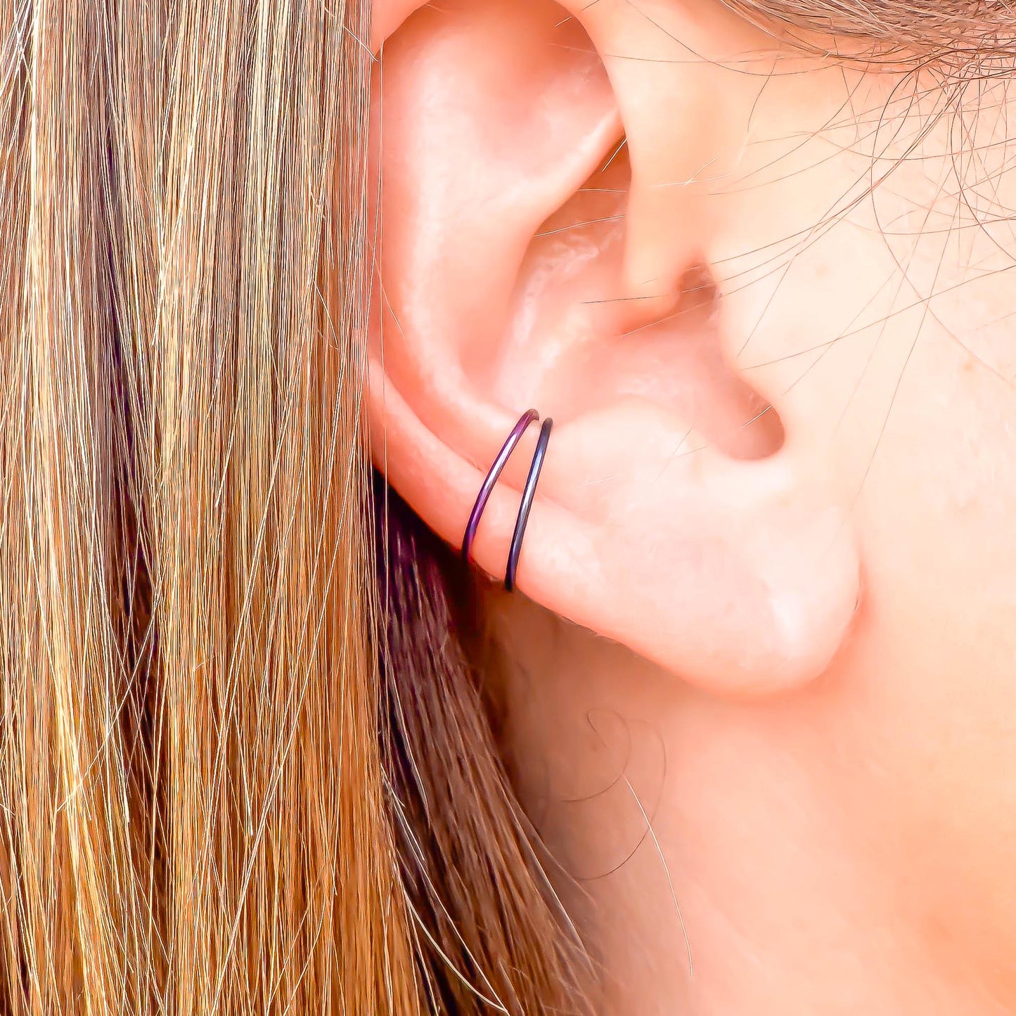 Purple & Midnight Conch Ear Cuffs