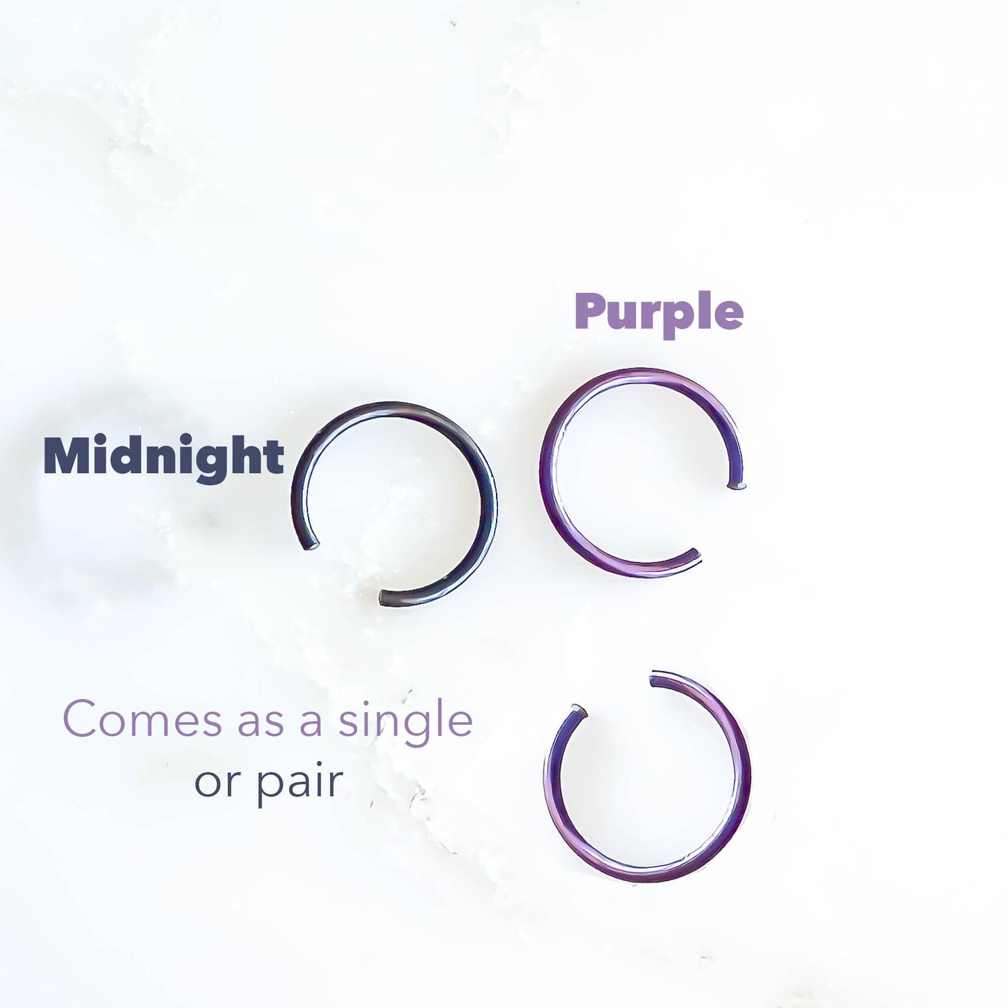 Purple & Midnight Conch Ear Cuffs