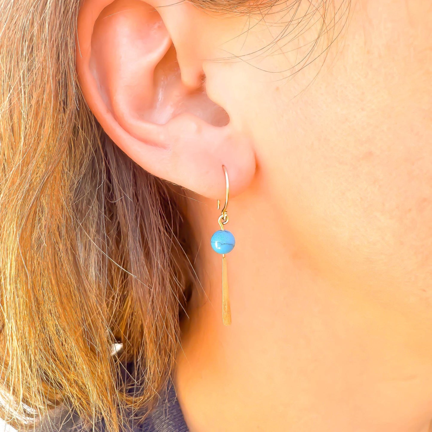 Dear: Royal Blue Drop Earrings, 14K Gold Filled