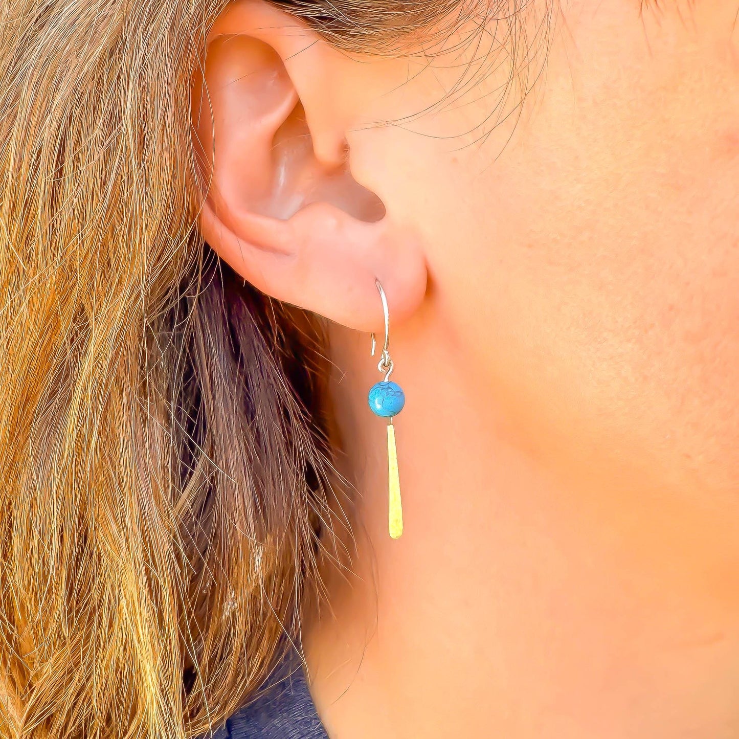 Dear: Royal Blue Drop Earrings, Sterling Silver
