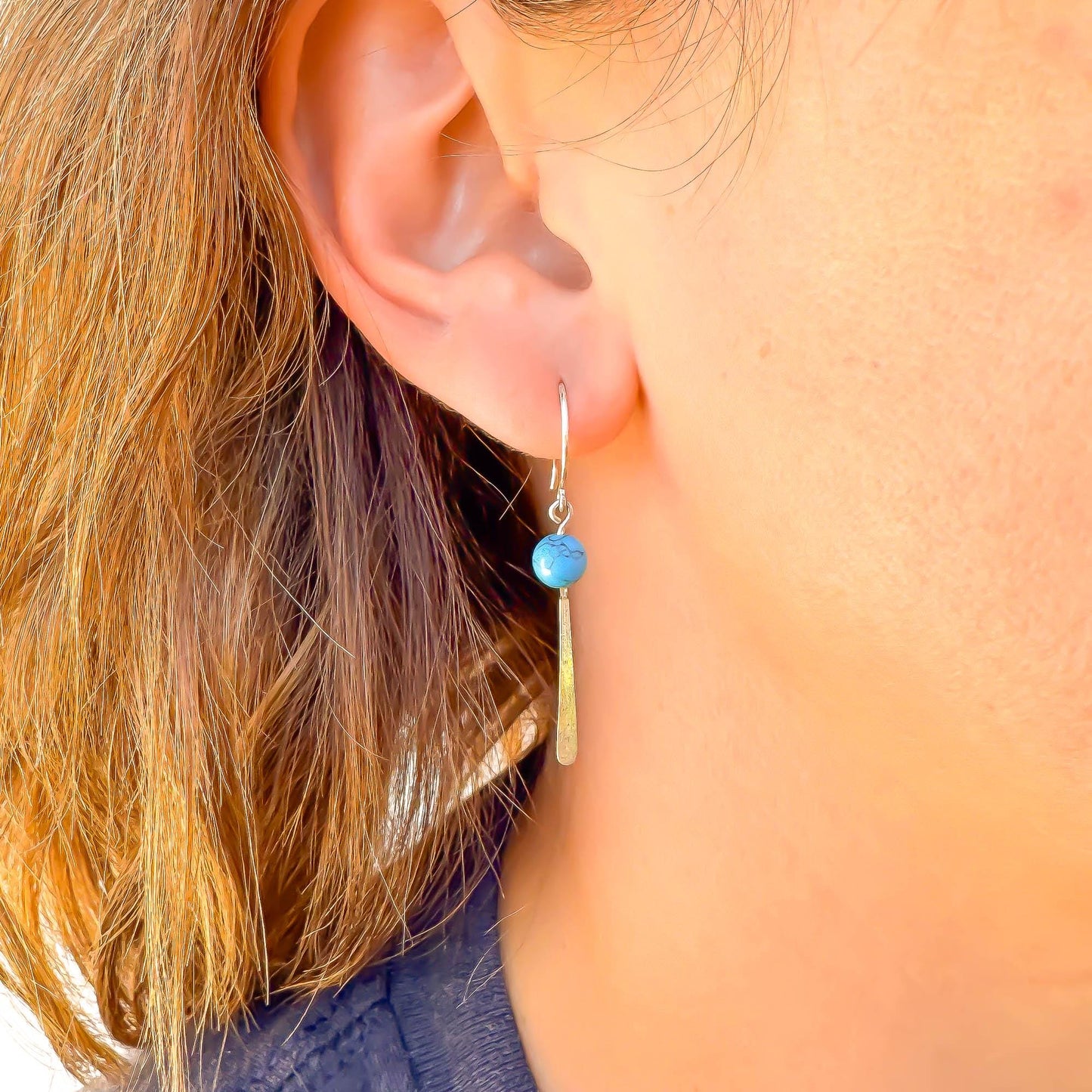 Dear: Royal Blue Drop Earrings, Sterling Silver