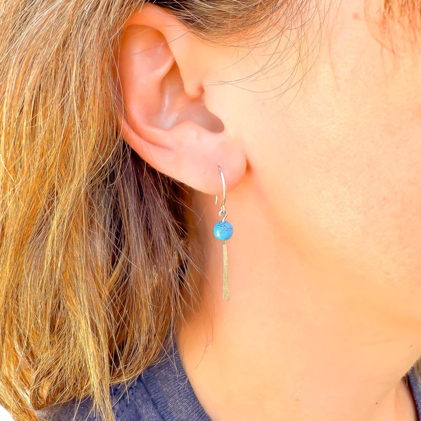 Dear: Royal Blue Drop Earrings, Sterling Silver