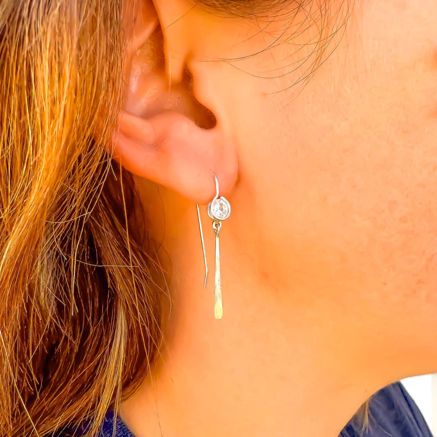 4 Good: CZ Drop Earrings, Sterling Silver