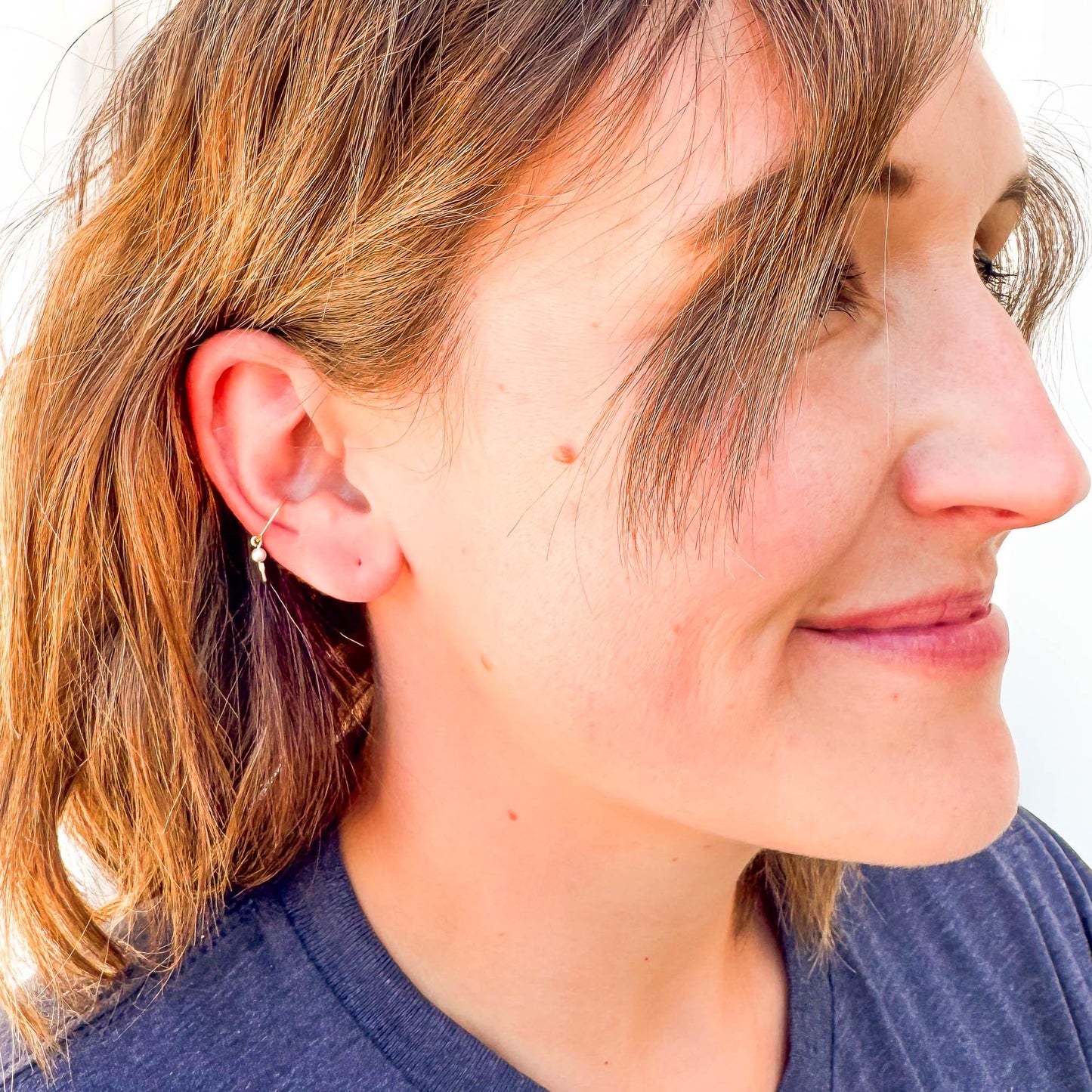 You're Mine: Pearl Drop Ear Cuff, 14K Gold Filled