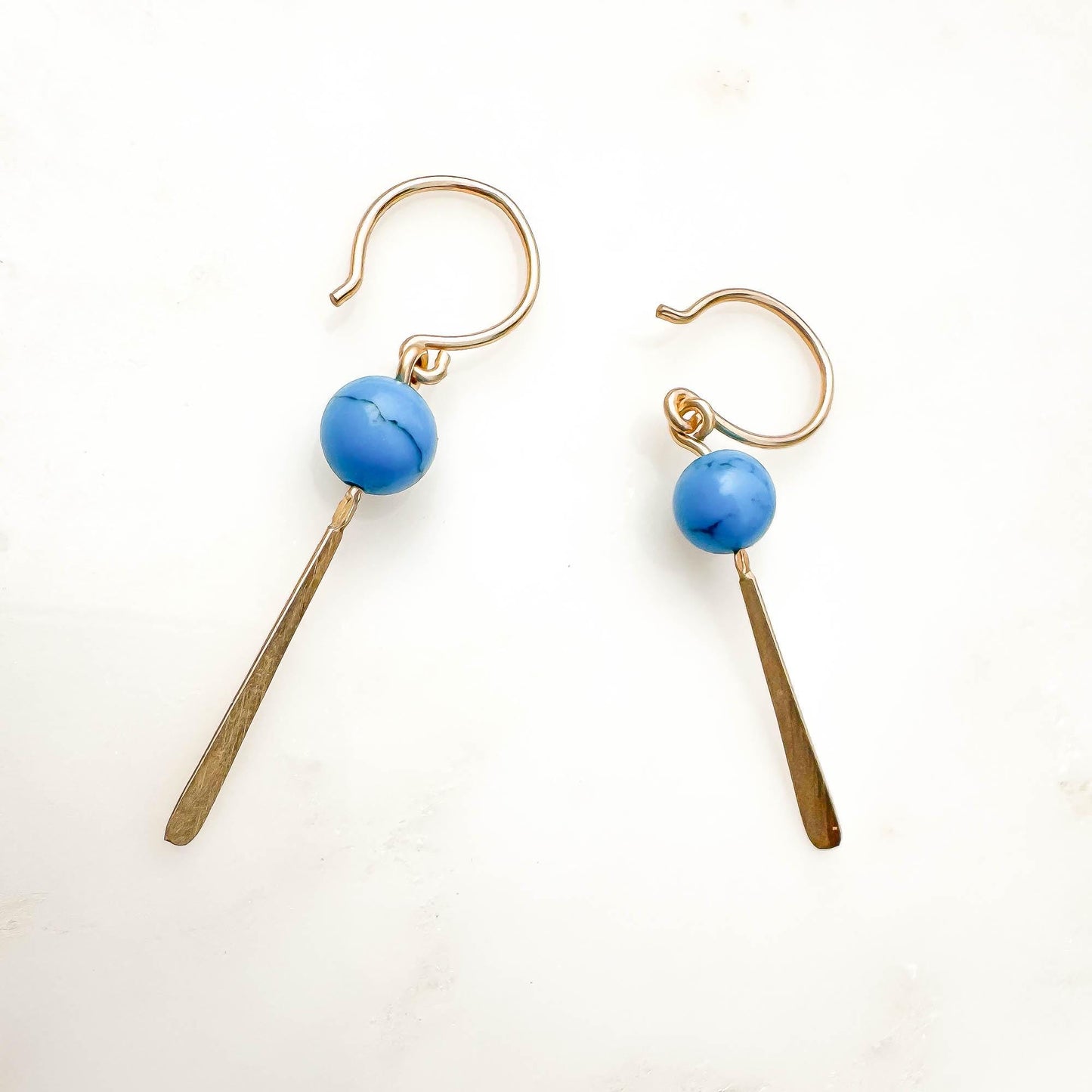 Dear: Royal Blue Drop Earrings, 14K Gold Filled