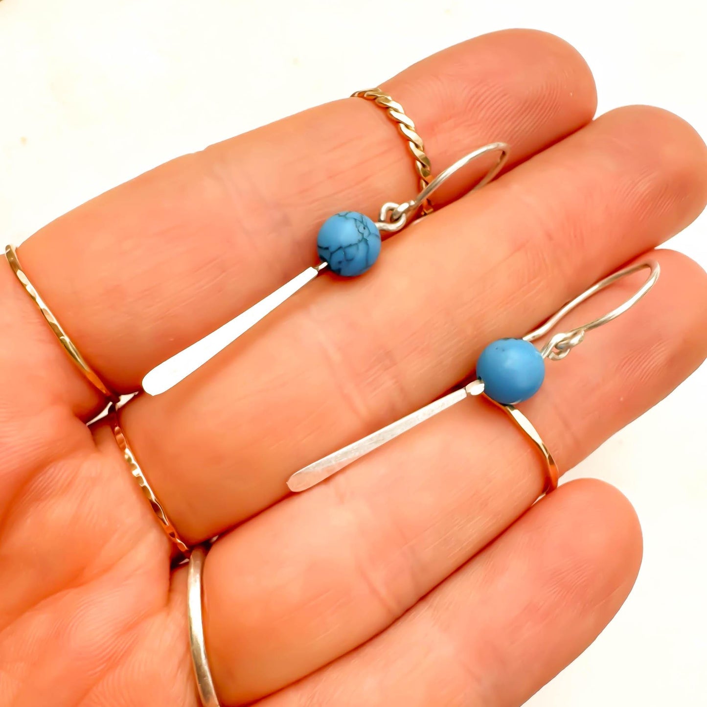 Dear: Royal Blue Drop Earrings, Sterling Silver