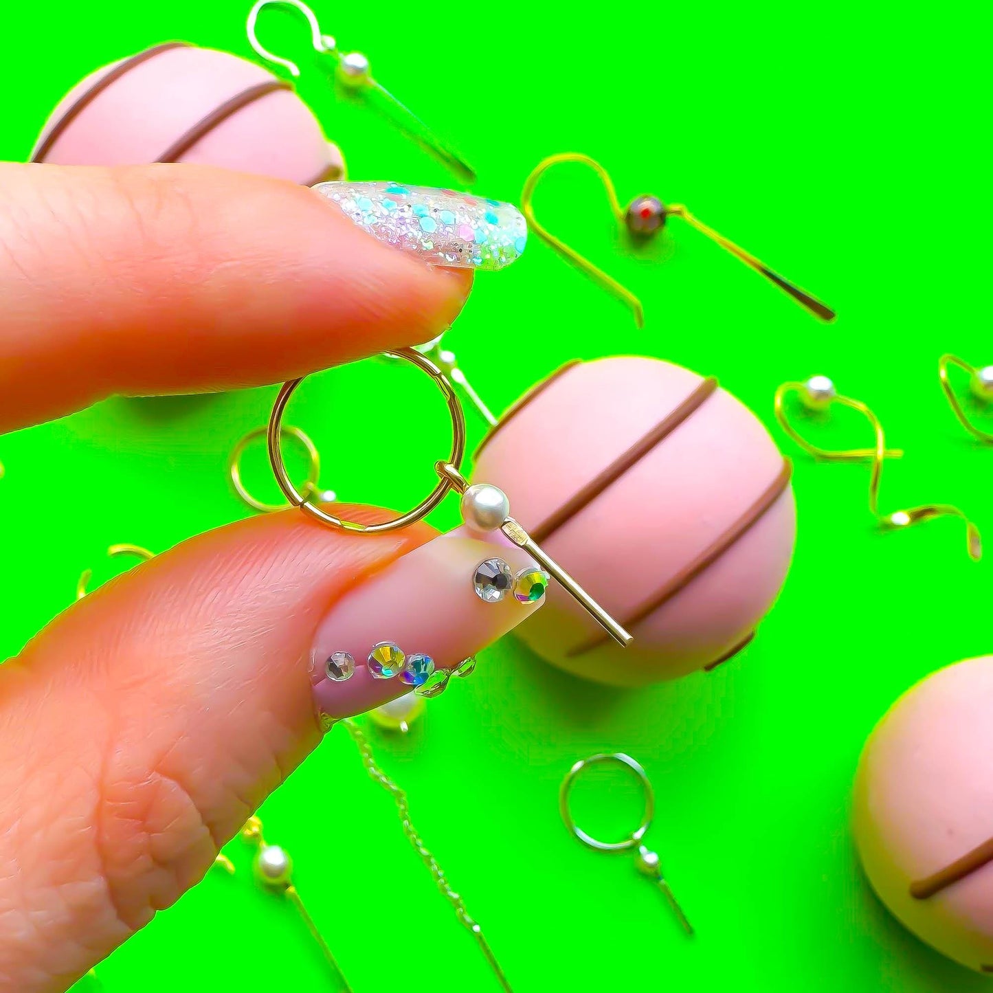That Girl: Pearl Drop Mini Hoops, 14K Gold Filled
