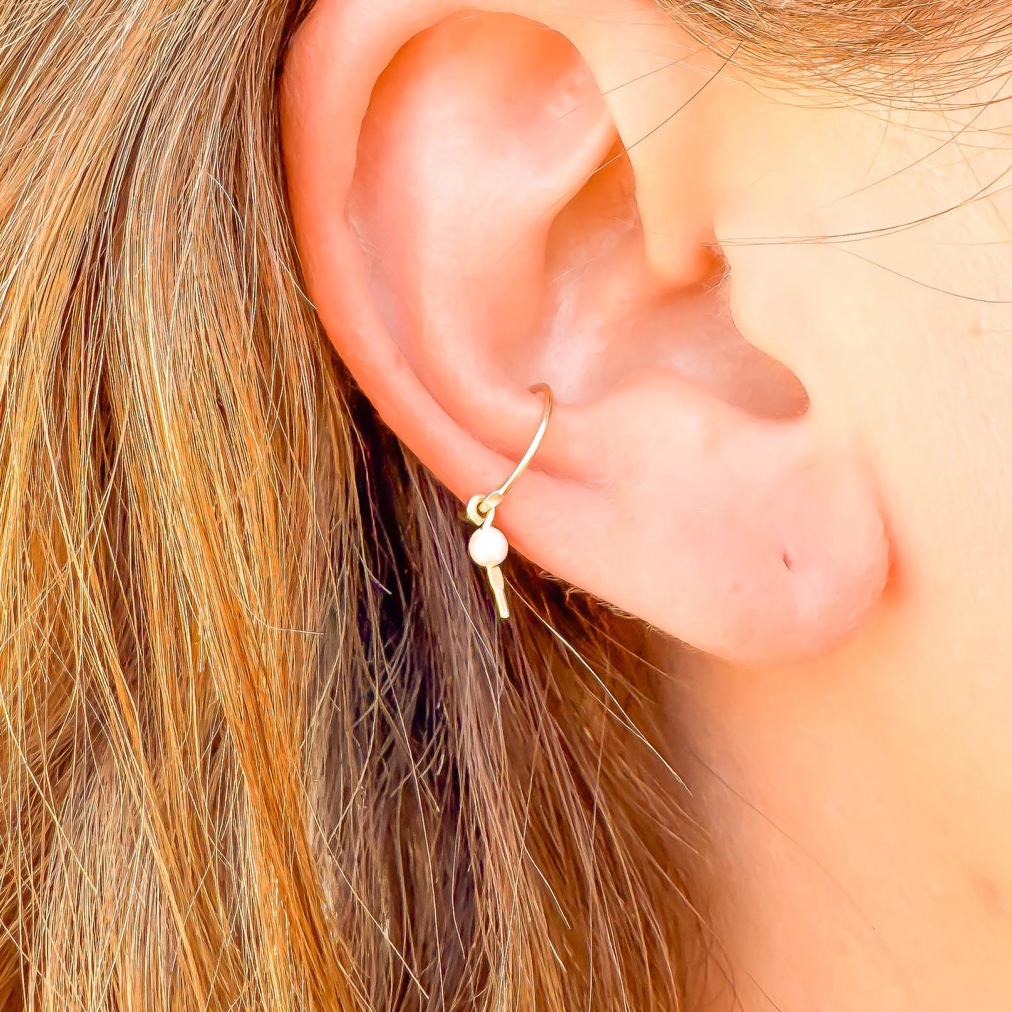 You're Mine: Pearl Drop Ear Cuff, 14K Gold Filled