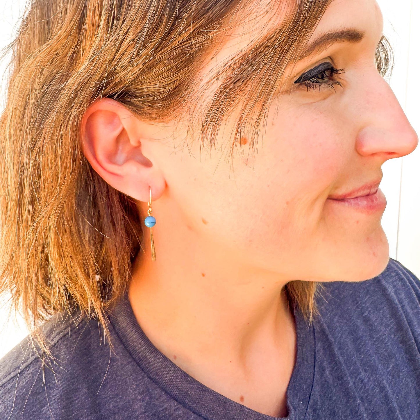 Dear: Royal Blue Drop Earrings, Sterling Silver