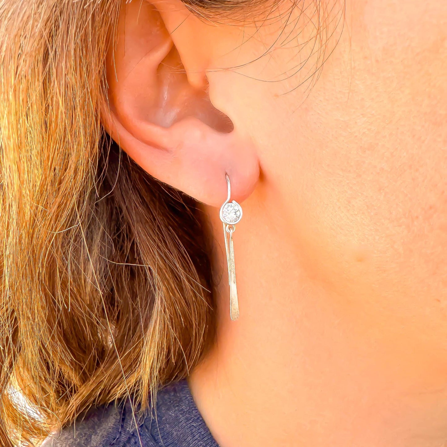 4 Good: CZ Drop Earrings, Sterling Silver