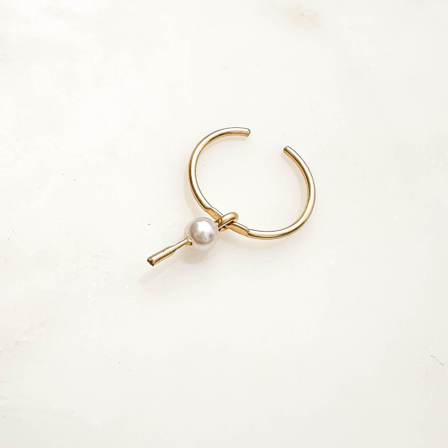 You're Mine: Pearl Drop Ear Cuff, 14K Gold Filled