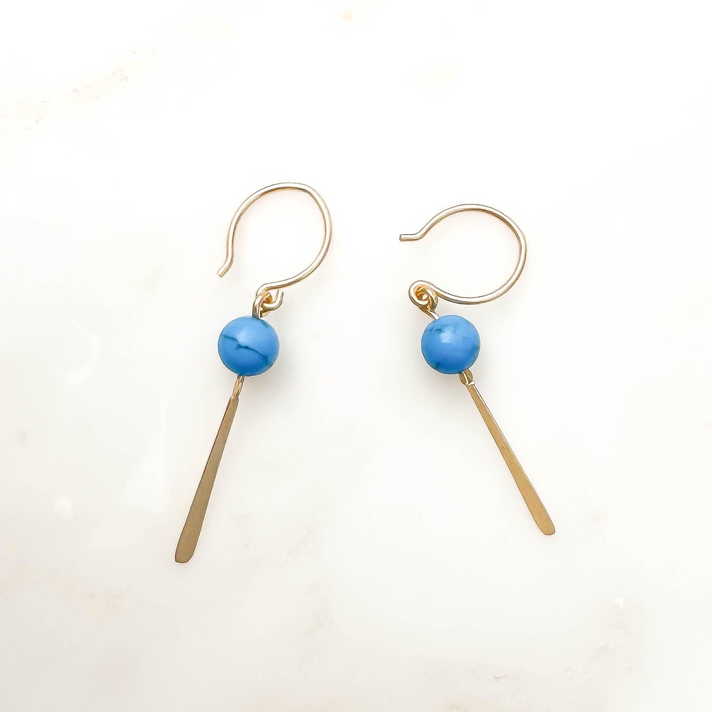 Dear: Royal Blue Drop Earrings, 14K Gold Filled