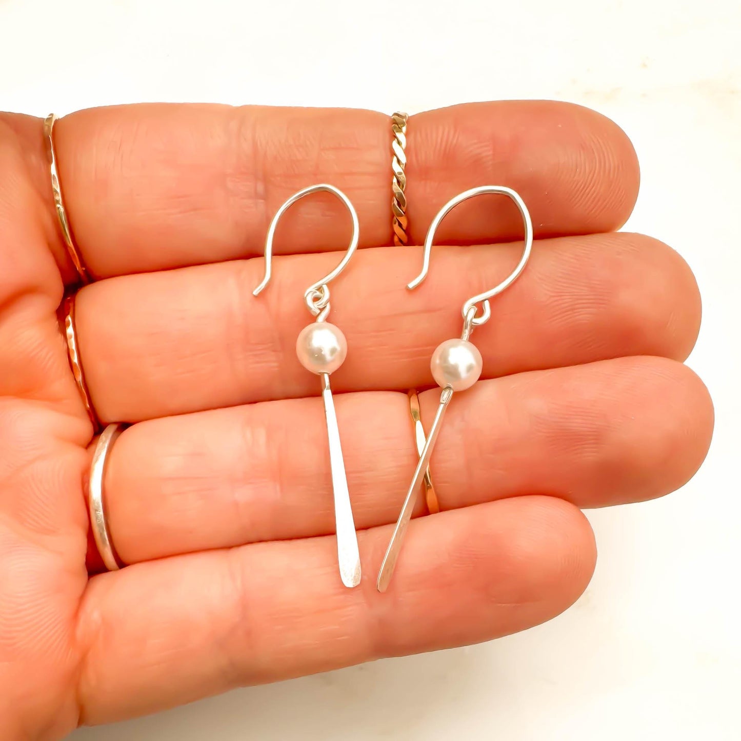 Popular: Pearl Drop Earrings, Sterling Silver