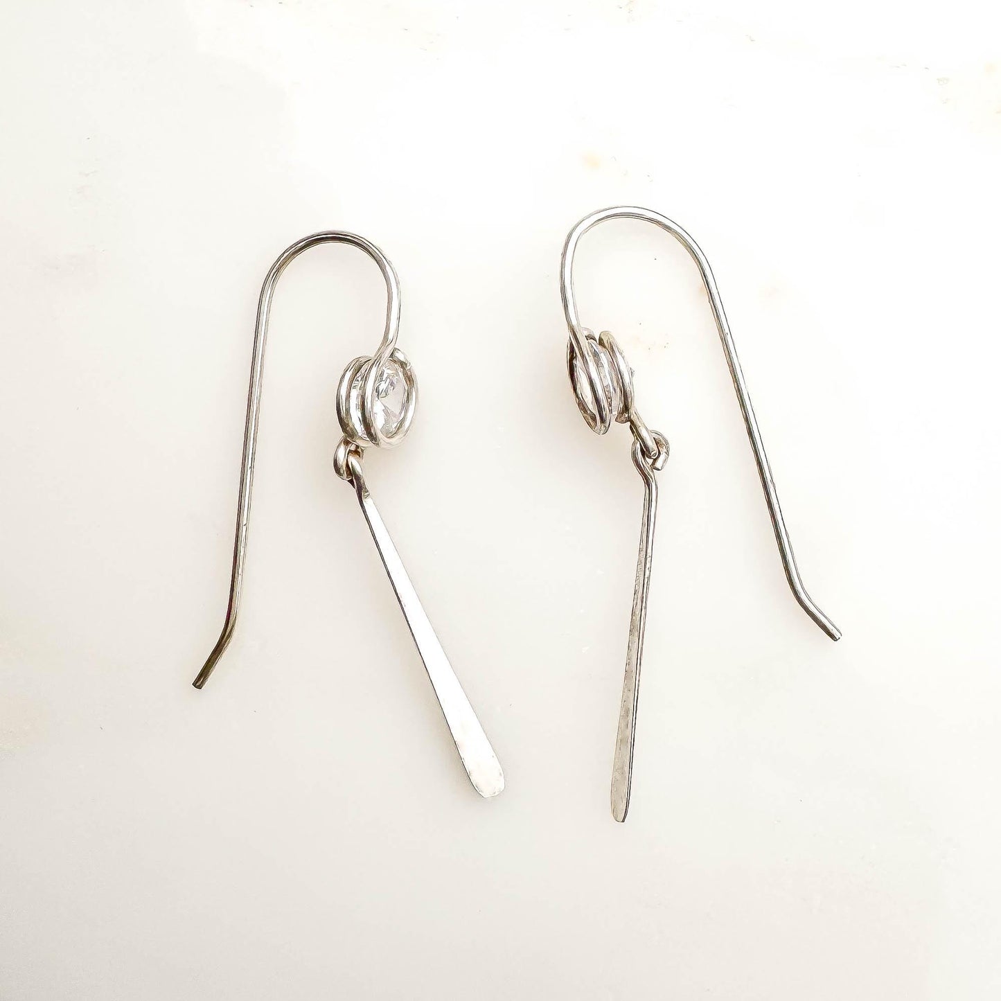 4 Good: CZ Drop Earrings, Sterling Silver