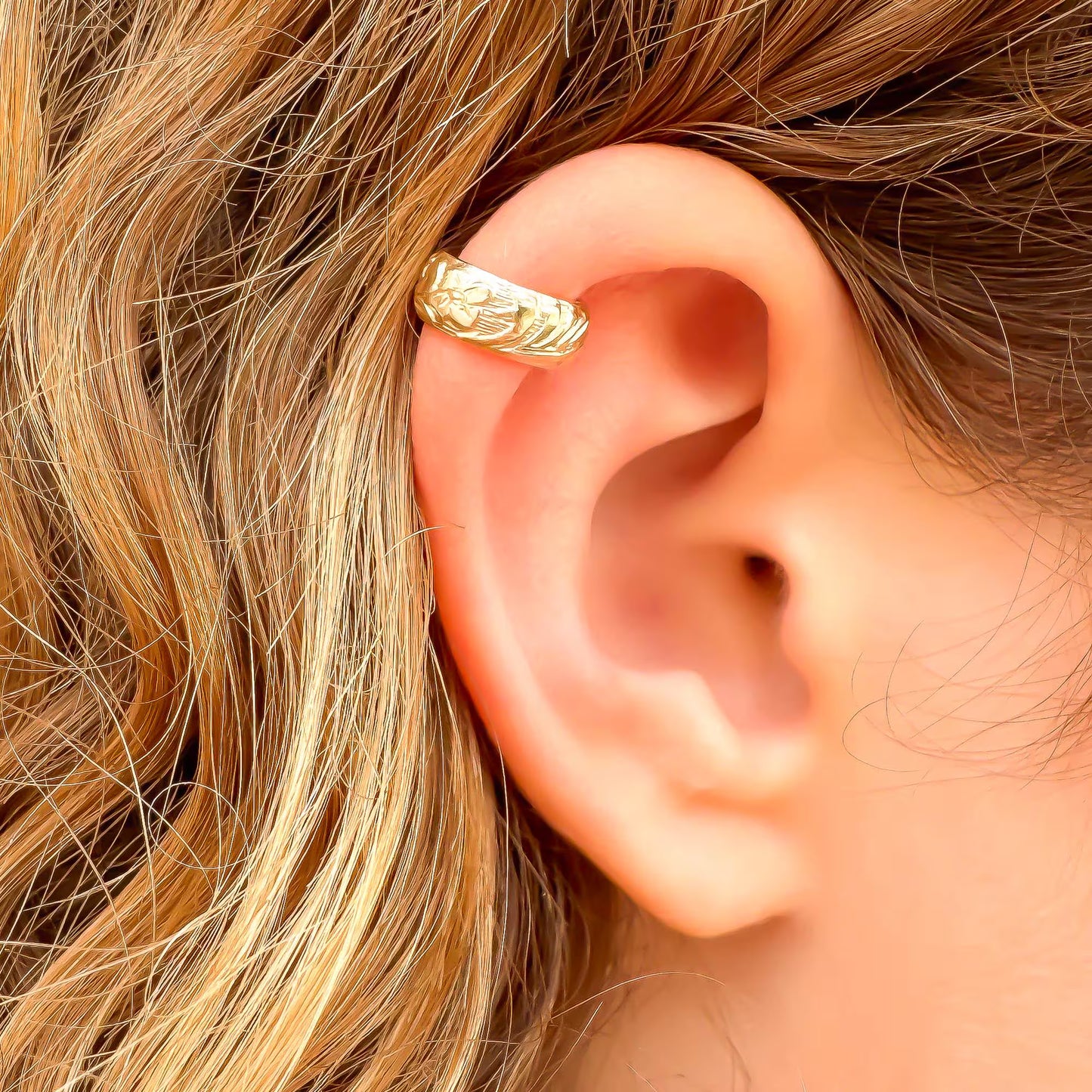 Floral Mini Ear Cuff, 14K Gold Filled