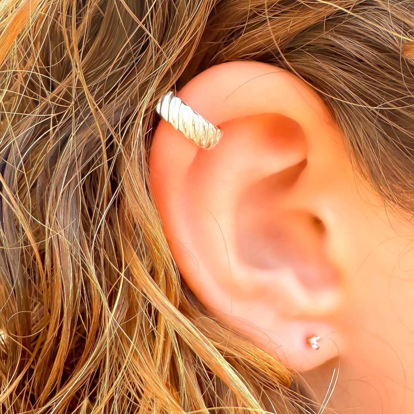 Curve Mini Ear Cuff, Sterling Silver