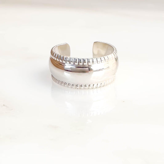 Domed Conch Ear Cuff, Sterling Silver