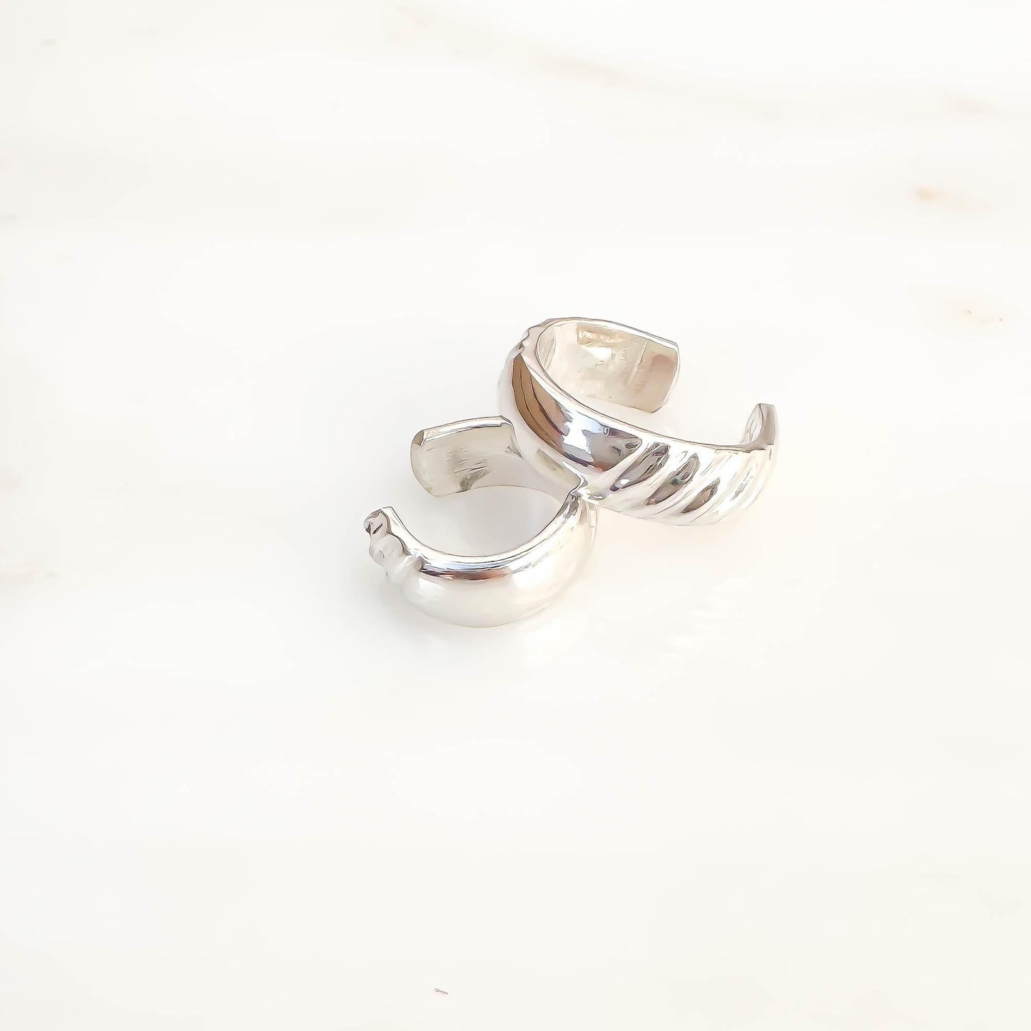 Half Twist Mini Ear Cuff, Sterling Silver