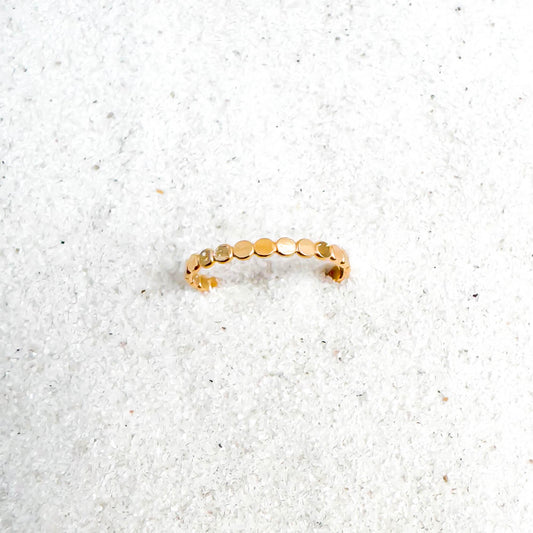 Dainty Flat Bead Toe Ring, 14K Gold Filled