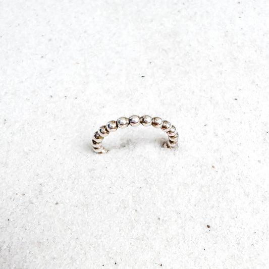 Bead Toe Ring, Sterling Silver