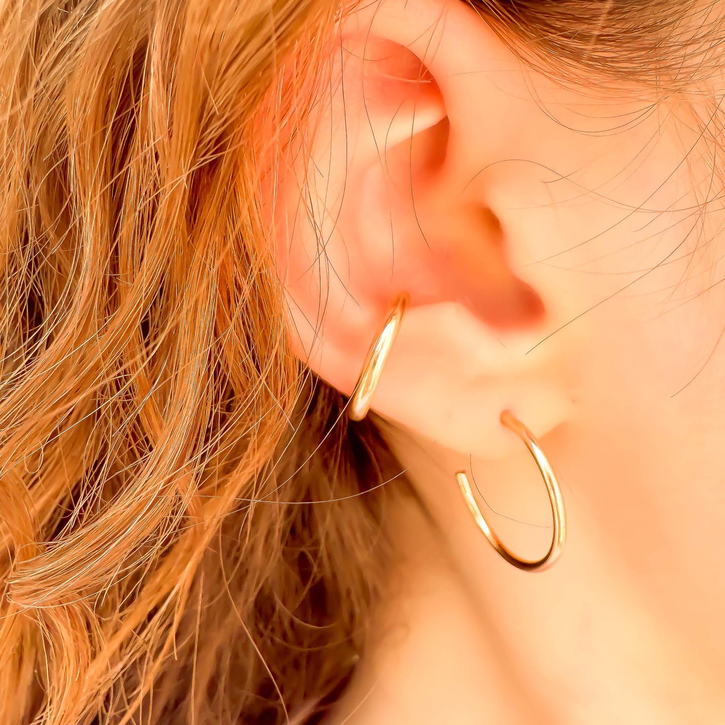 Thick Round Conch Ear Cuff, 14K Gold Filled