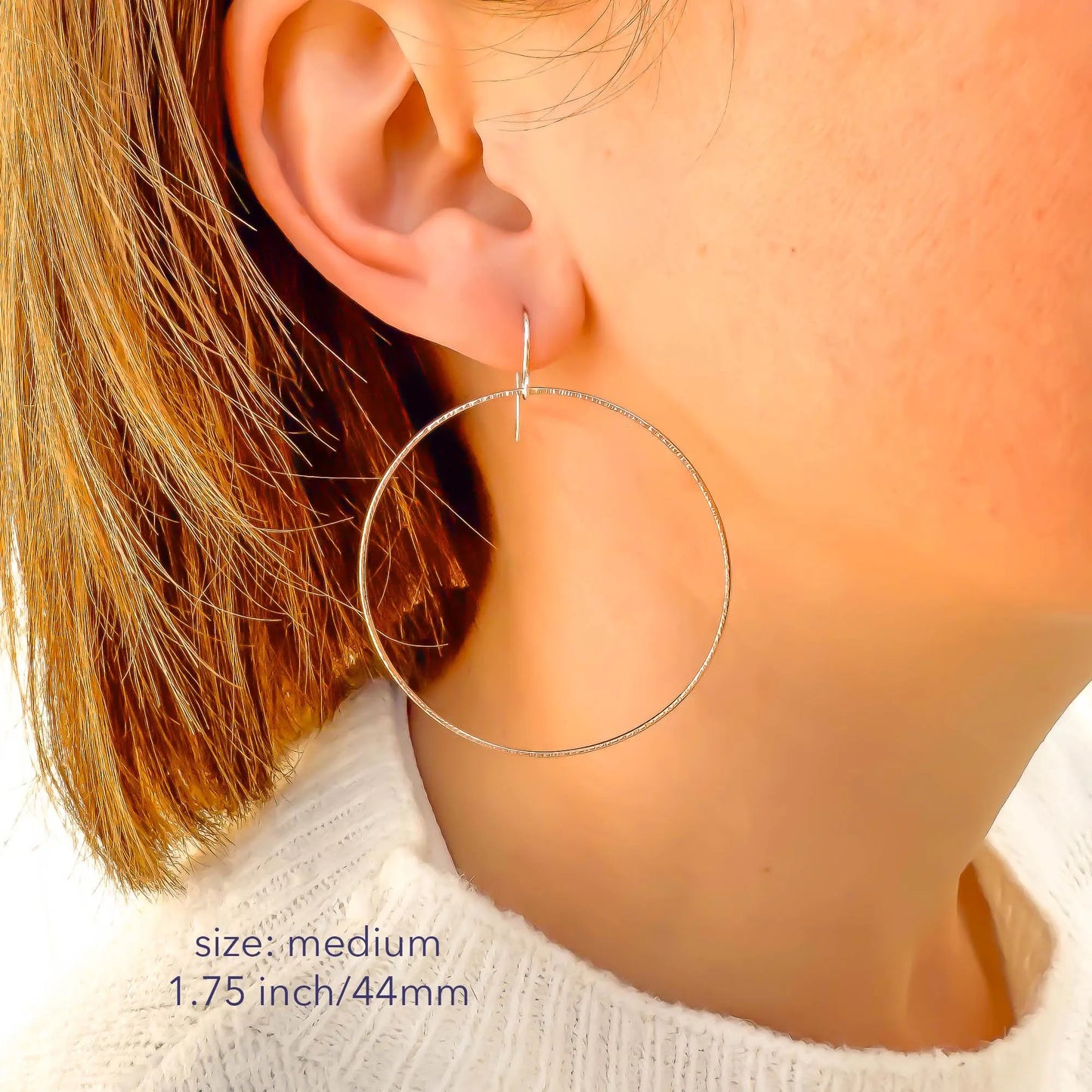 Forward Facing Hoops, 14K Rose Gold Filled & Silver