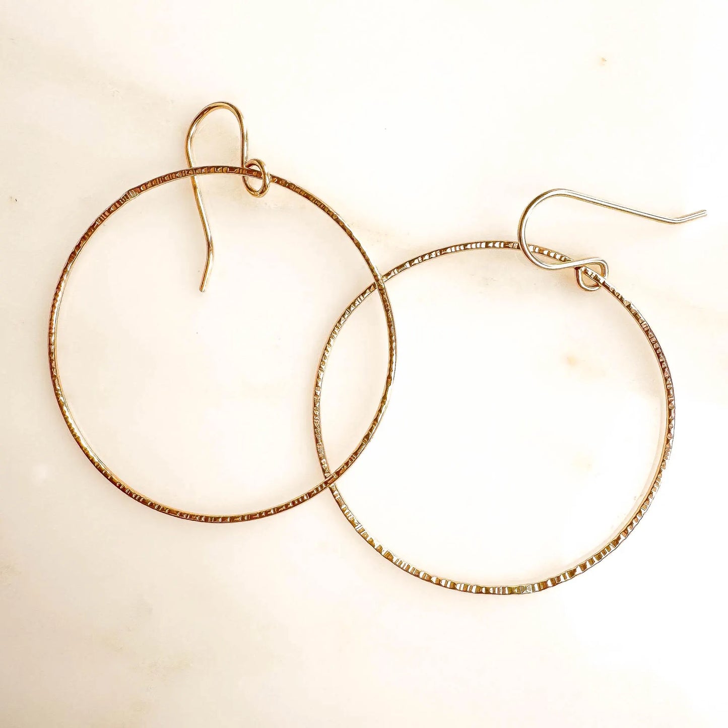 Big Forward Facing Hoops, 14K Gold Filled