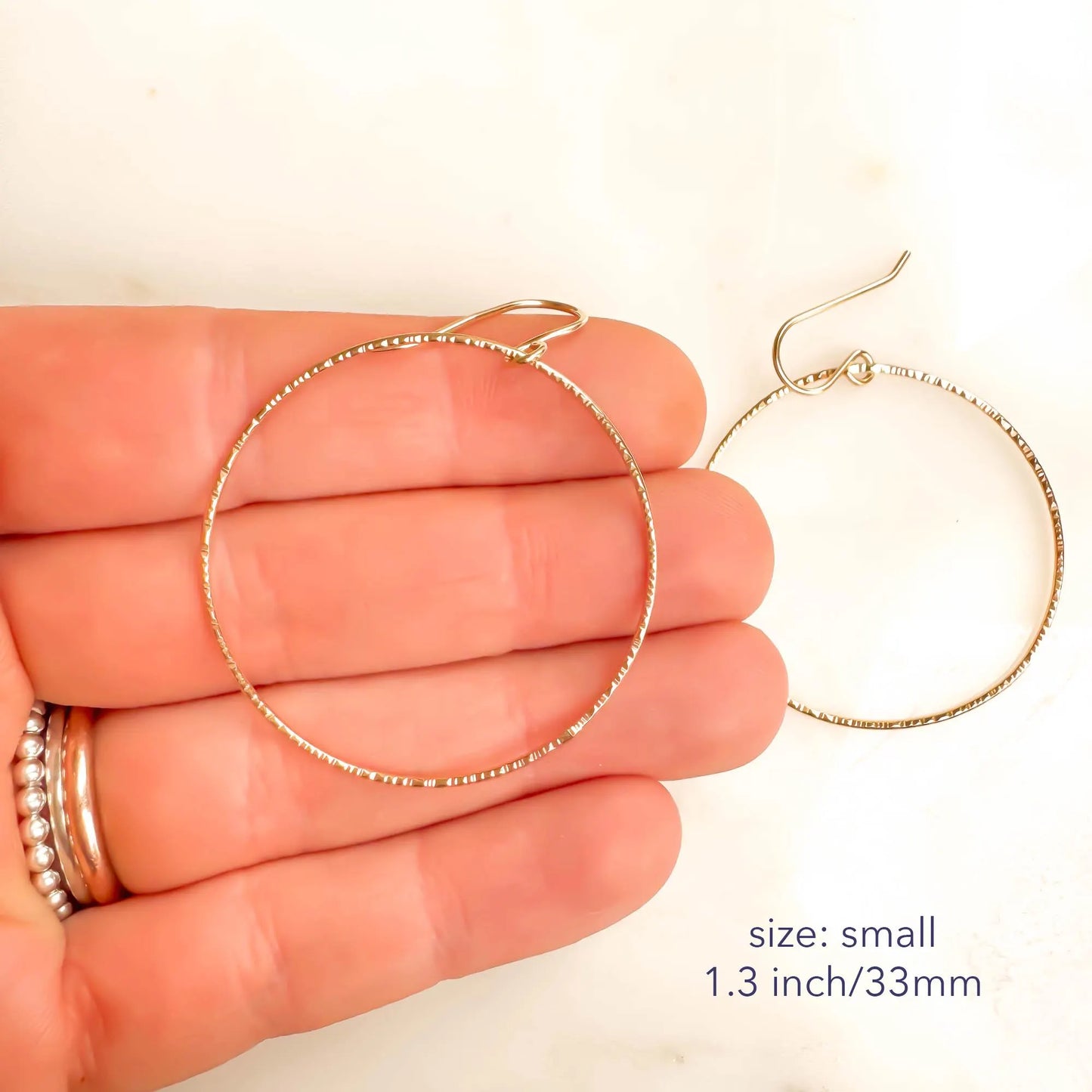 Big Forward Facing Hoops, 14K Gold Filled
