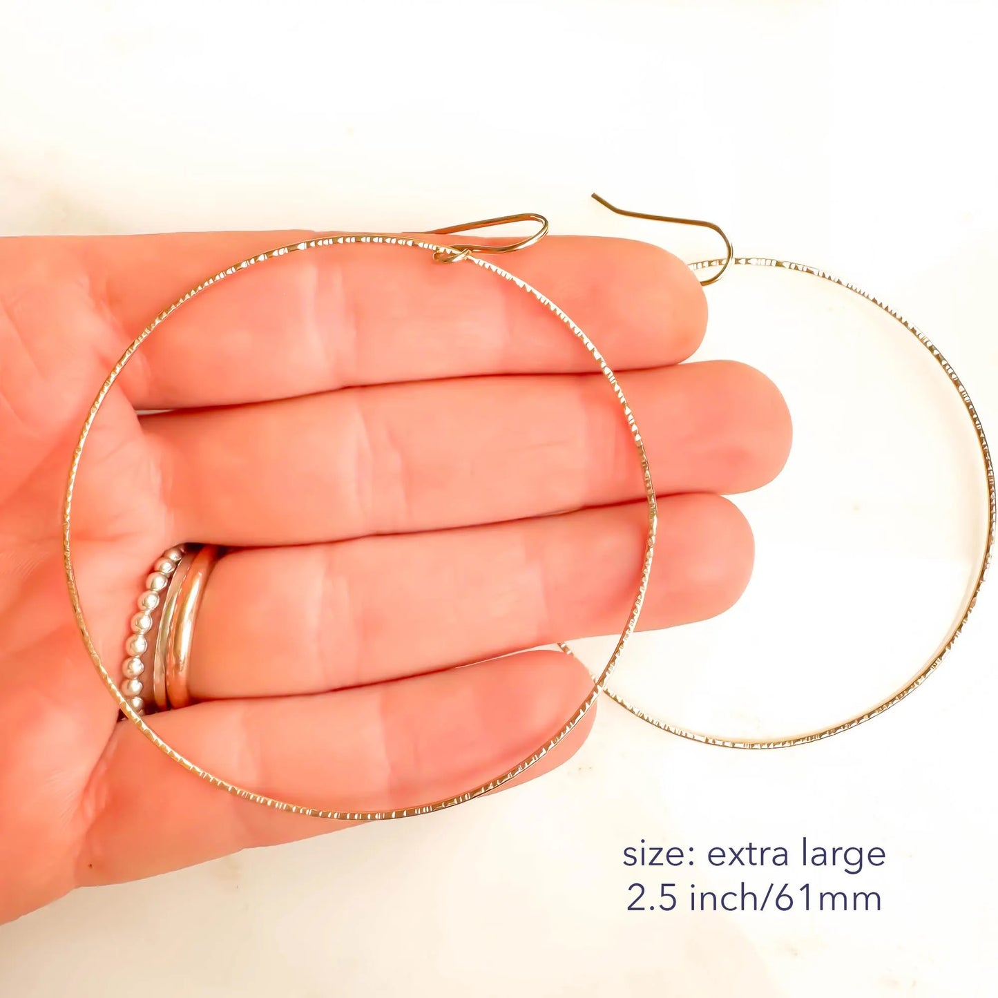 Big Forward Facing Hoops, 14K Gold Filled