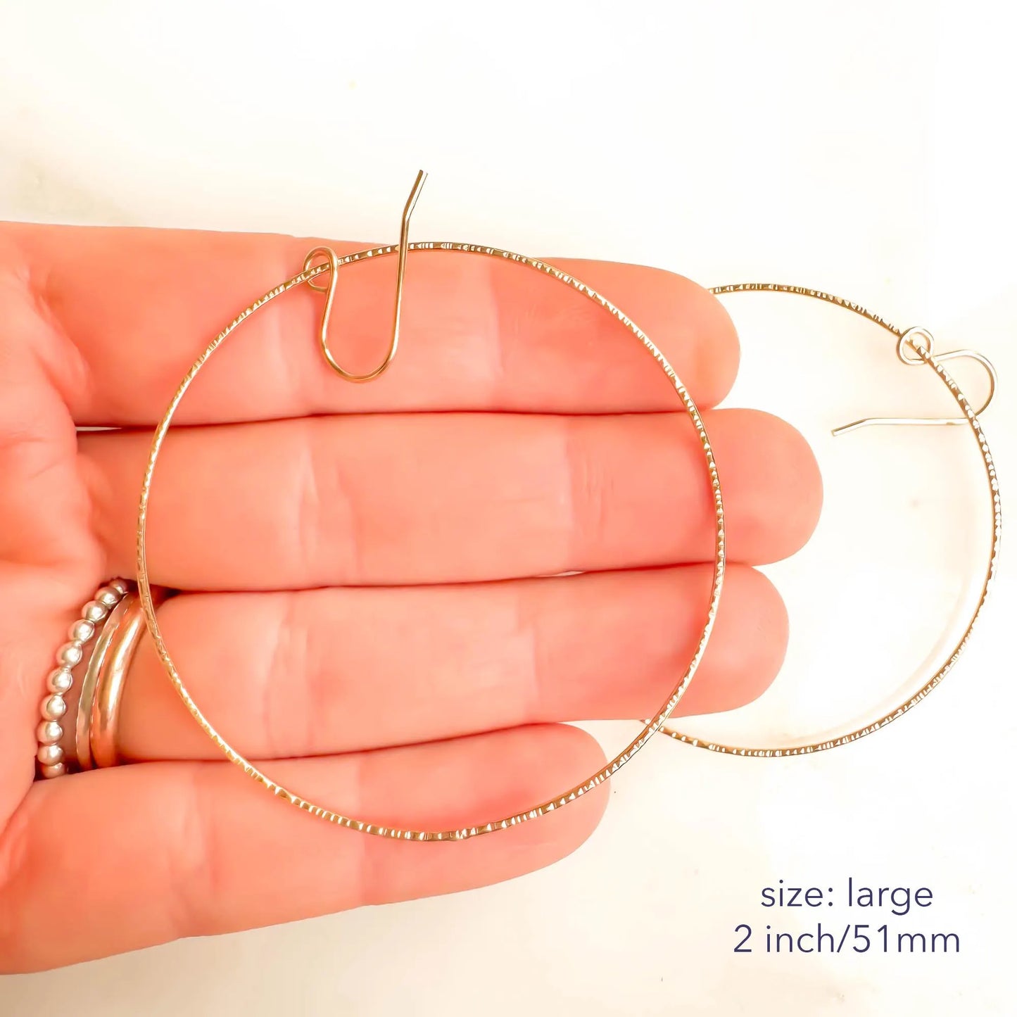 Big Forward Facing Hoops, 14K Gold Filled