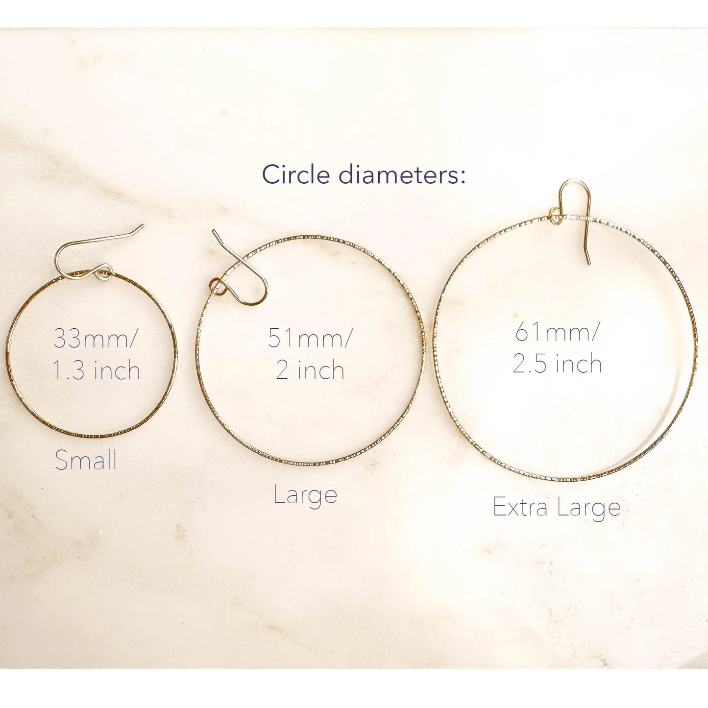 Big Forward Facing Hoops, 14K Gold Filled