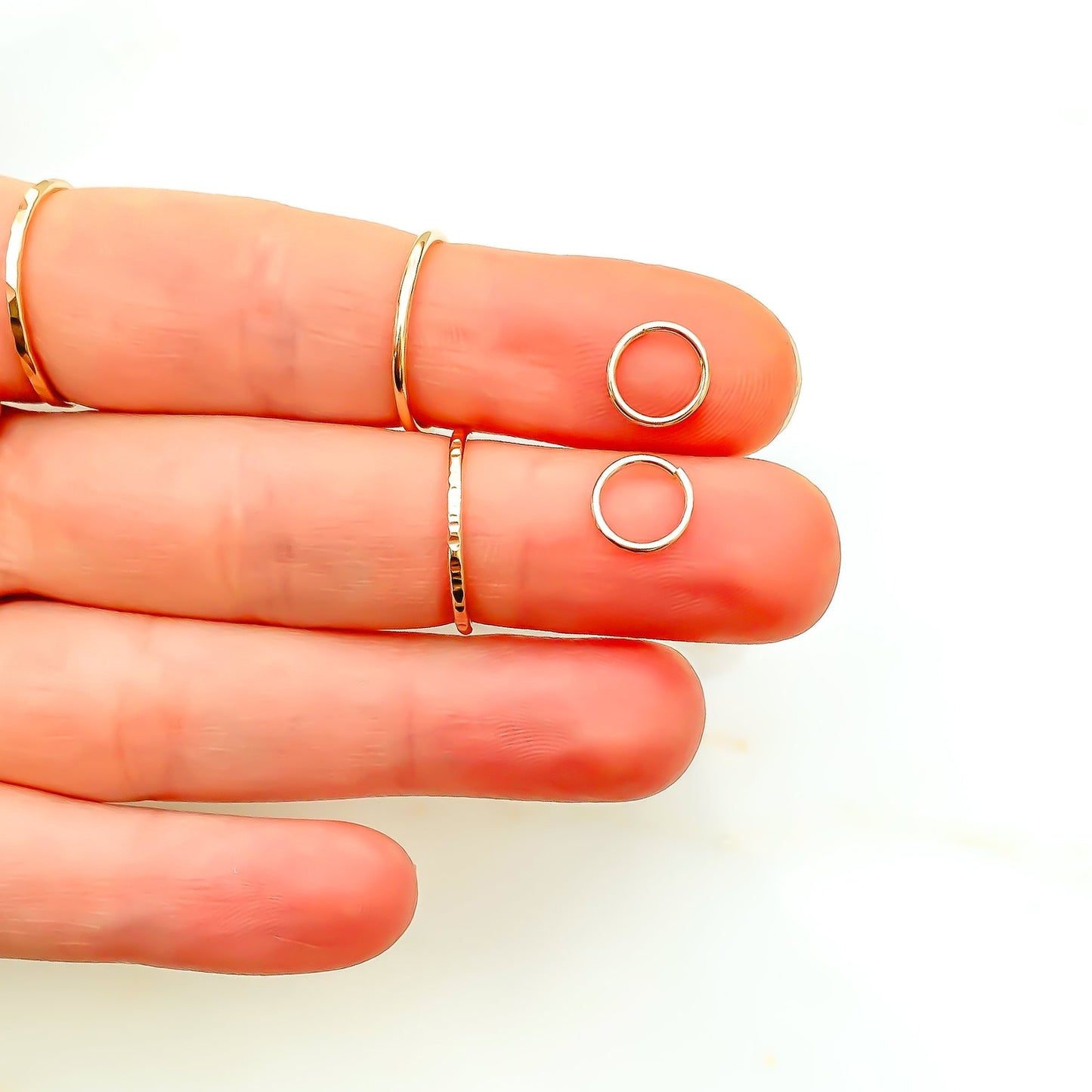 Helix Hammered Hoop Earring