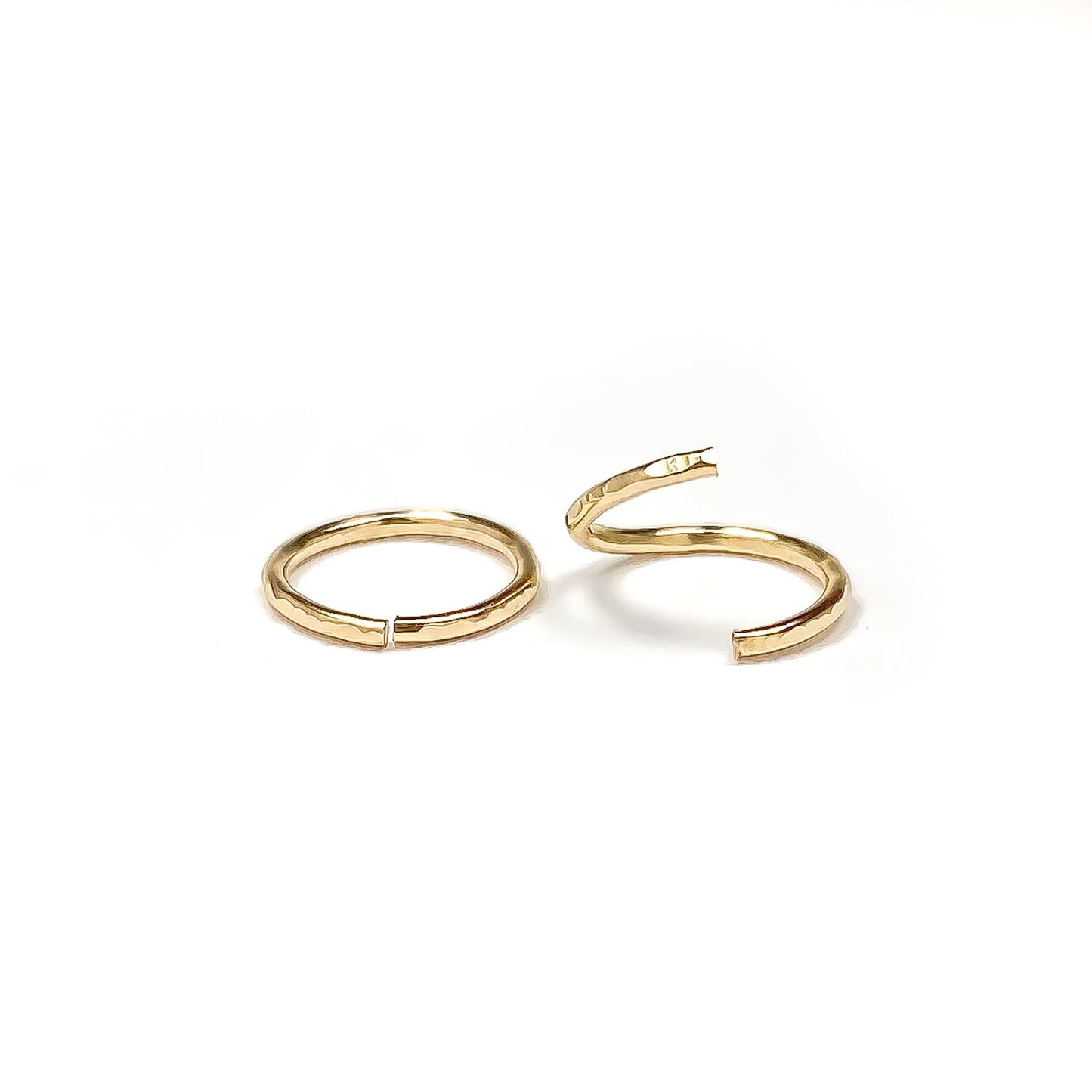 Helix Hammered Hoop Earring