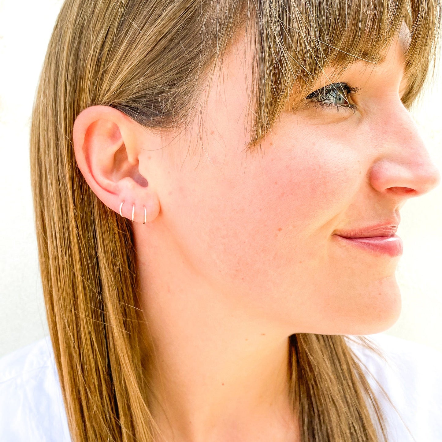 sterling silver huggie earrings