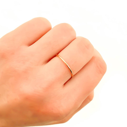 Gold Filled Stacking Rings, Round Smooth