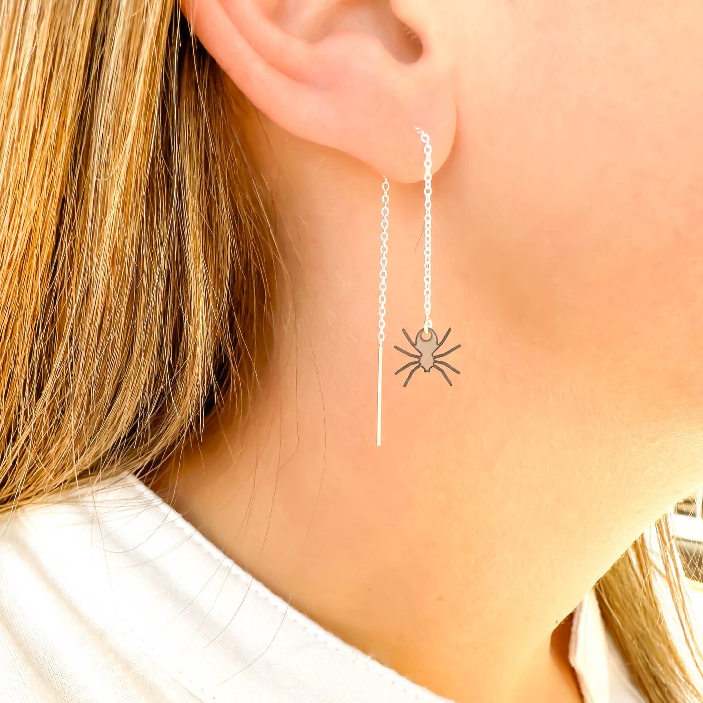 Spider Threader Earrings, 14K Gold Filled