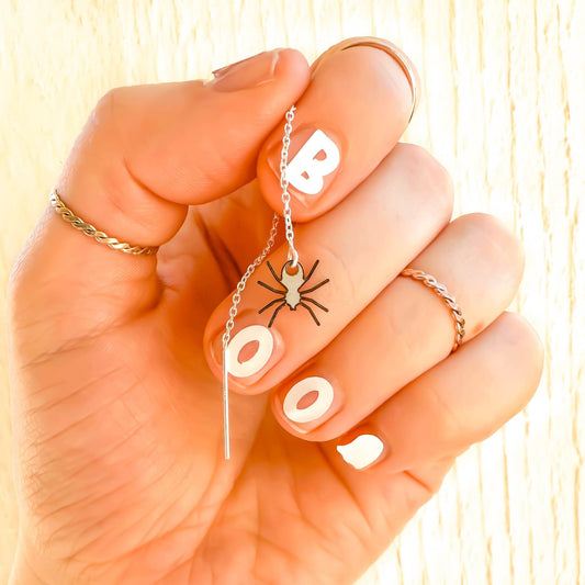 Spider Threader Earrings, Sterling Silver