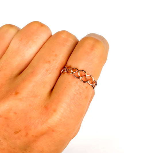 Braid Ring, 14K Rose Gold Filled