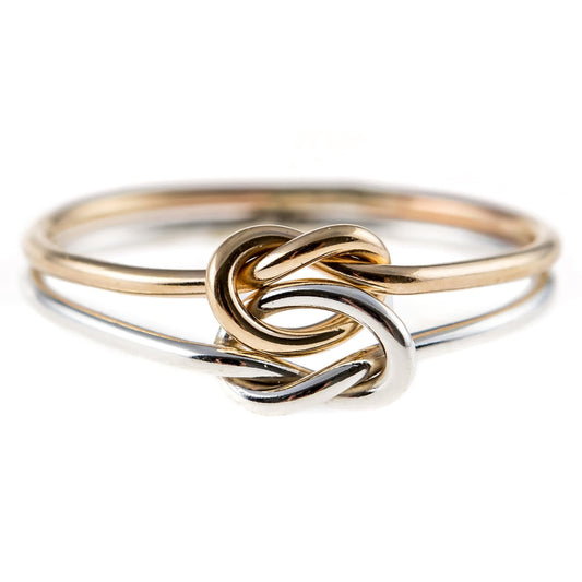 Double Knot Ring, 14K Gold Filled & Sterling Silver