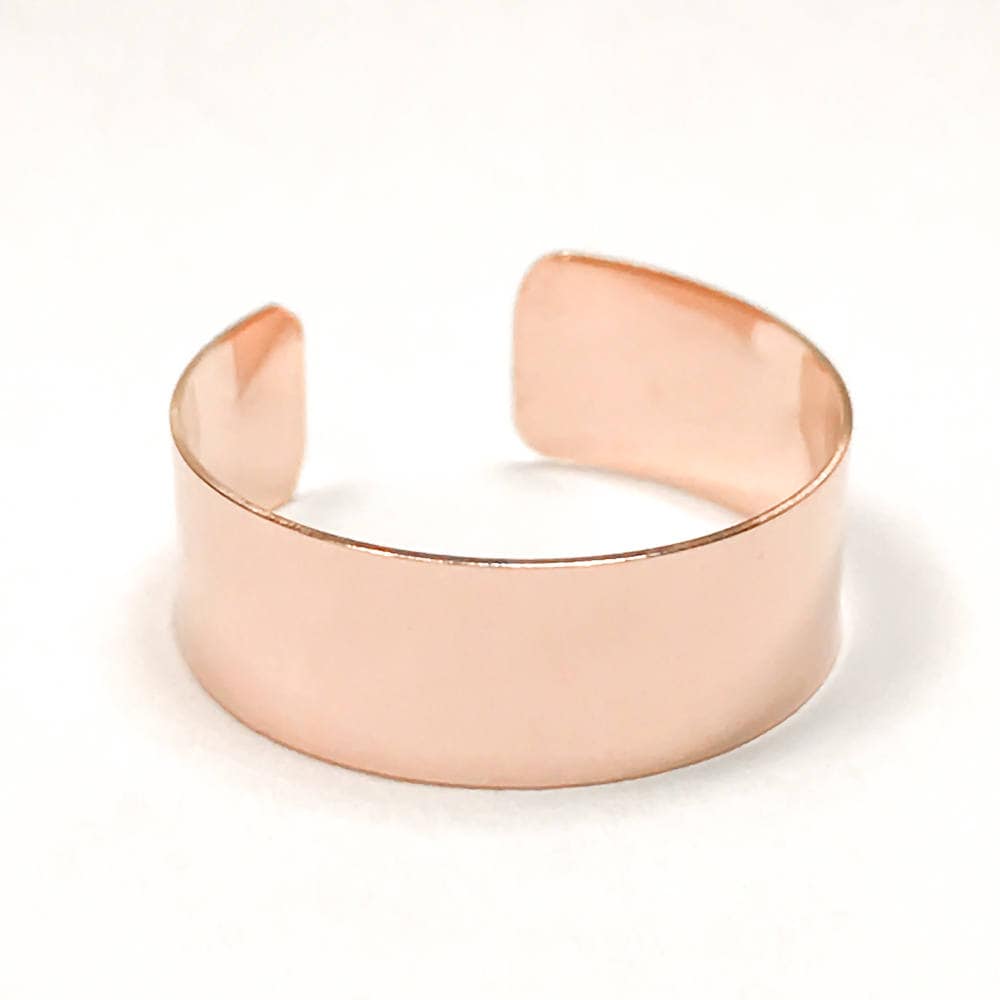 Wide Toe Ring, 14K Rose Gold Filled