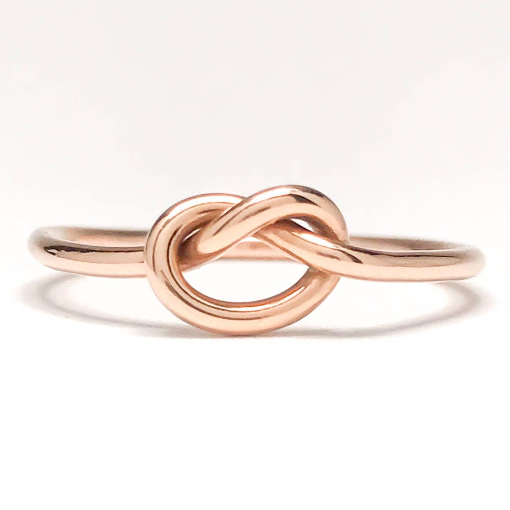 SIZE 6.5 Knot Ring, 14K Rose Gold Filled